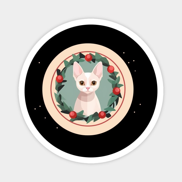 Devon Rex Cat Xmas Ornament, Love Cats Magnet by logiamerch